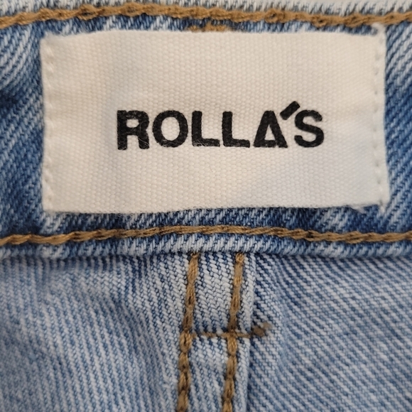 Rolla's High Rise Slim Dusters Distressed Mid-Weight Denim Ankle Jean - Size 25 - Picture 14 of 16